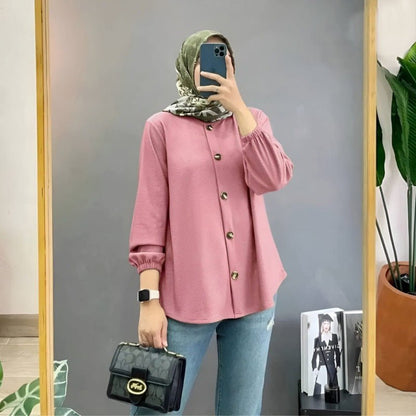 Chemise AURA | L'Essentielle en Ice Silk Plissé - OnFleek