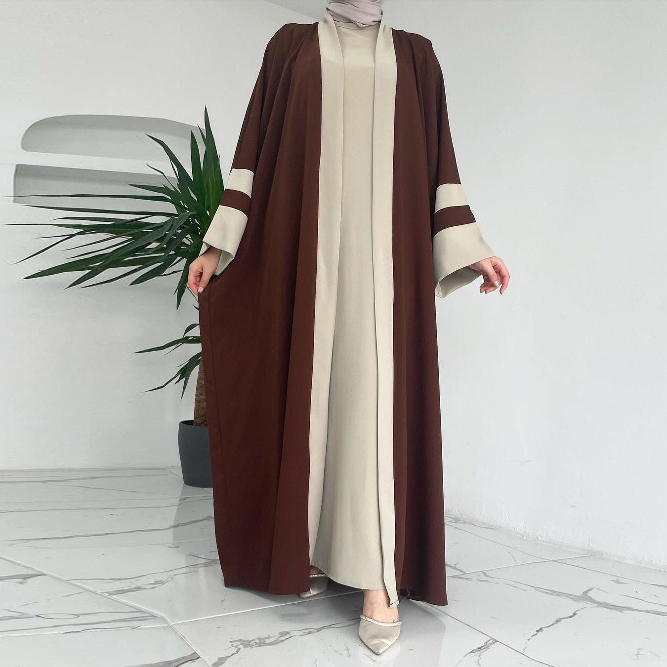 Ensemble Abaya 2 Pièces Serenity | Lin Premium & Mode Modeste
