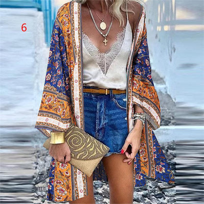 Kimono Cardigan Bohème "Sakura Bloom"