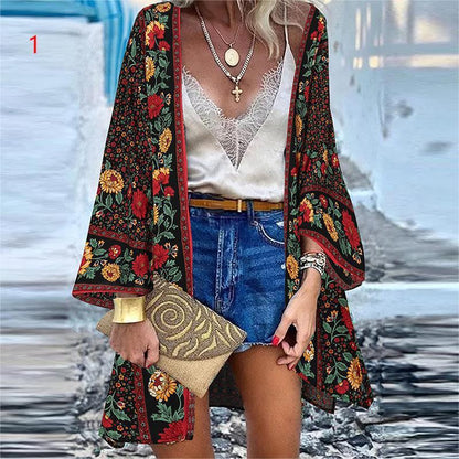 Kimono Cardigan Bohème "Sakura Bloom"