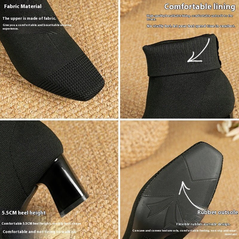 Bottines RIVA | L'Élégance Chaussette à Talon