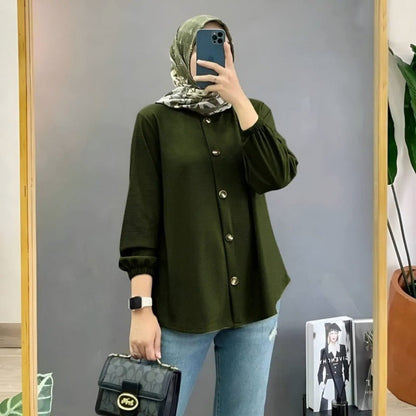 Chemise AURA | L'Essentielle en Ice Silk Plissé - OnFleek
