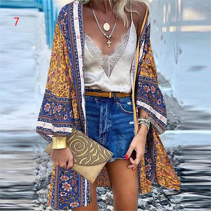 Kimono Cardigan Bohème "Sakura Bloom"