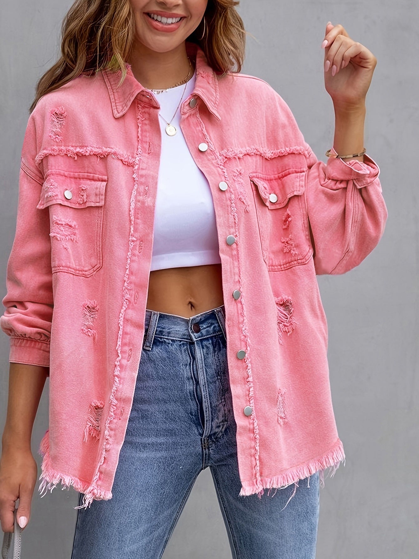Surchemise SOFIA oversize manches retroussées style casual chic