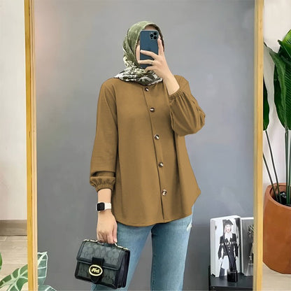 Chemise AURA | L'Essentielle en Ice Silk Plissé - OnFleek