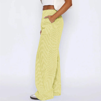 Pantalon EMMA large rayé - styling vue complète OnFleek