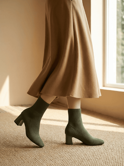 Bottines RIVA | L'Élégance Chaussette à Talon
