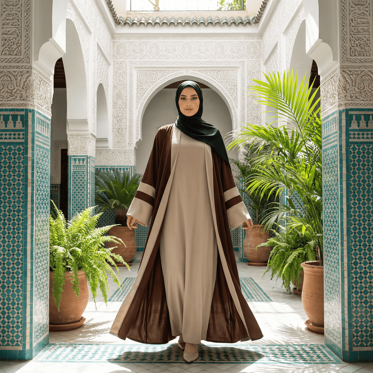 Ensemble Abaya 2 Pièces Serenity | Lin Premium & Mode Modeste