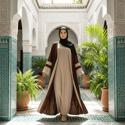Ensemble Abaya 2 Pièces Serenity | Lin Premium & Mode Modeste