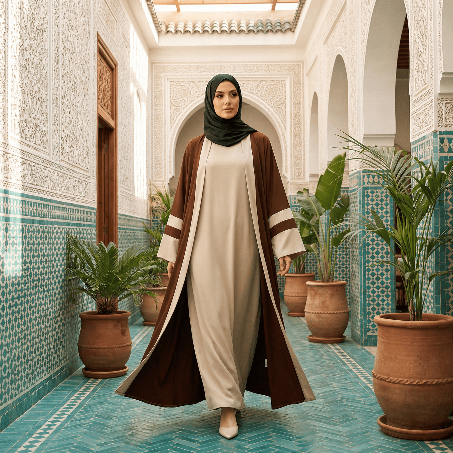 Ensemble Abaya 2 Pièces Serenity | Lin Premium & Mode Modeste