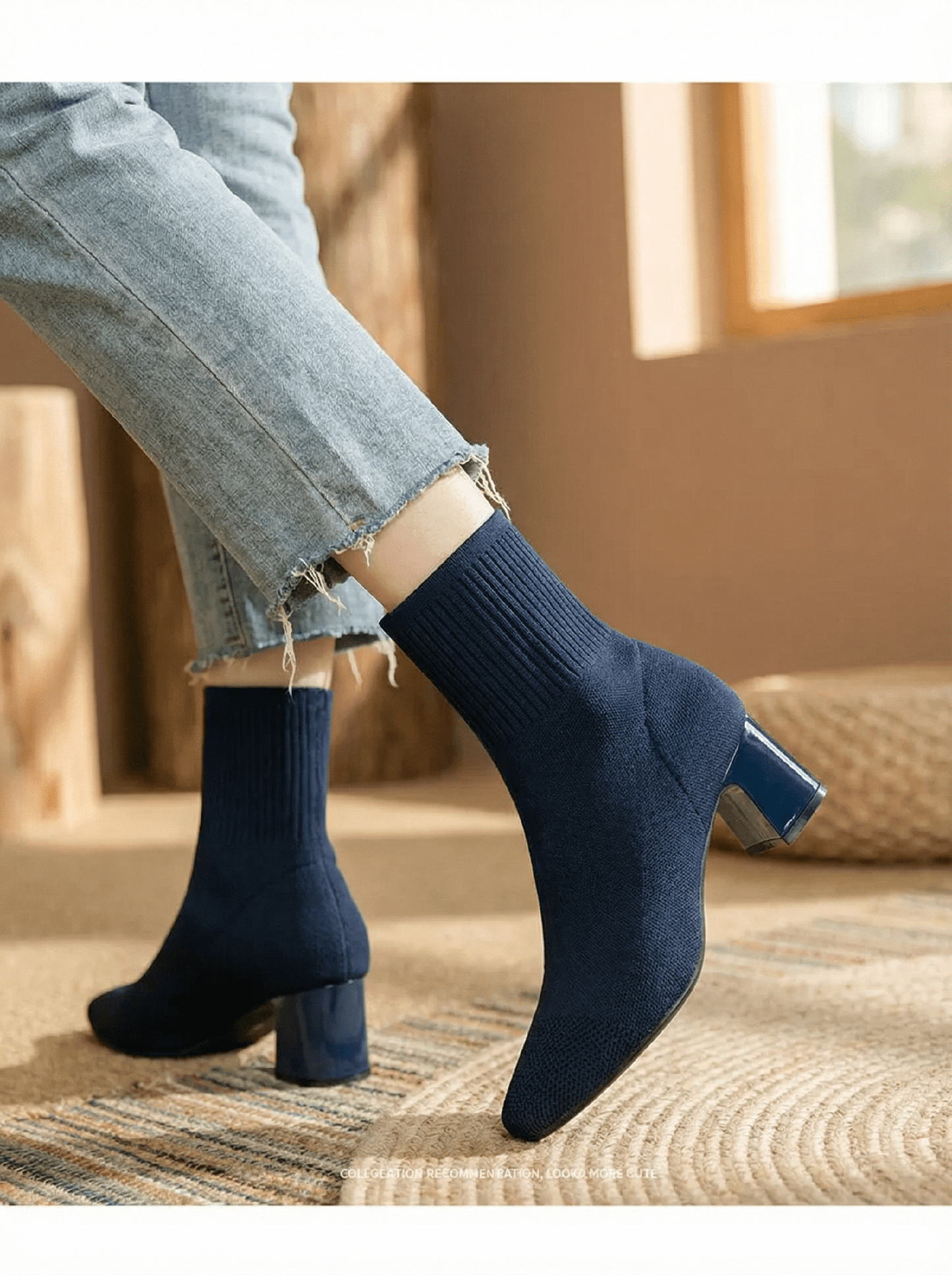 Bottines RIVA | L'Élégance Chaussette à Talon