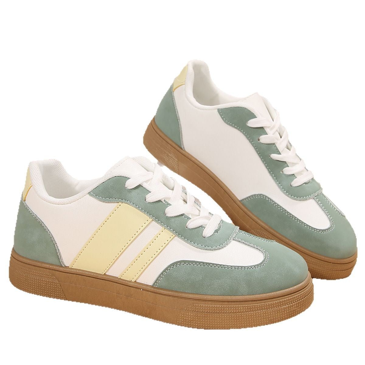 Sneakers AÏDA rétro bicolores vue de dos talon femme OnFleek