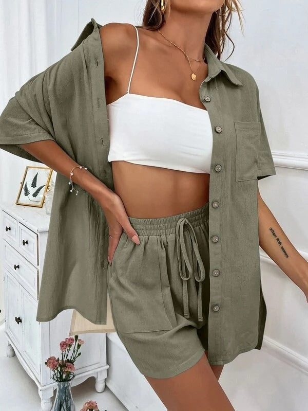 Ensemble NORA tenue complète look été chic décontracté femme