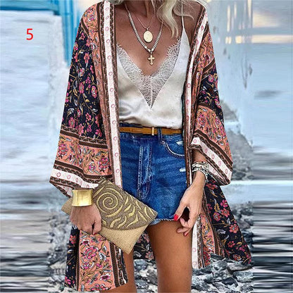 Kimono Cardigan Bohème "Sakura Bloom"