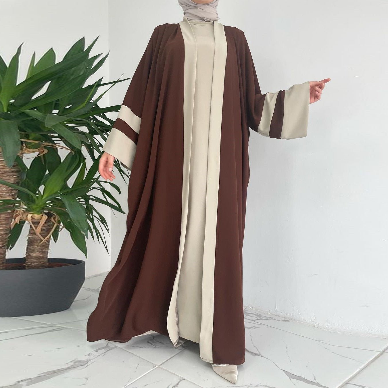 Abaya Serenity lin premium - détail tissu